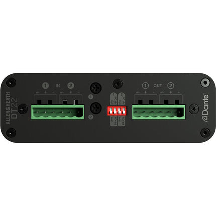 Allen & Heath DT22-M Interfaz Dante Entrada Salida 48 kHz 48V Phantom Power