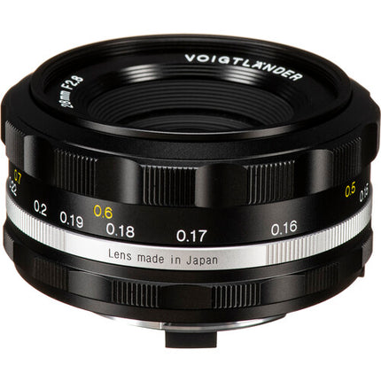 Voigtlander 28mm f/2.8 Color-Skopar SLIIs Lente para Nikon F-Mount Metalizada