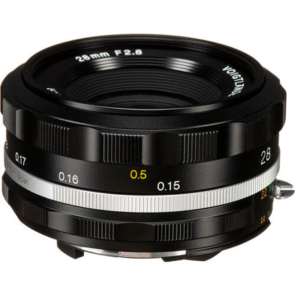 Voigtlander 28mm f/2.8 Color-Skopar SLIIs Lente para Nikon F-Mount Metalizada