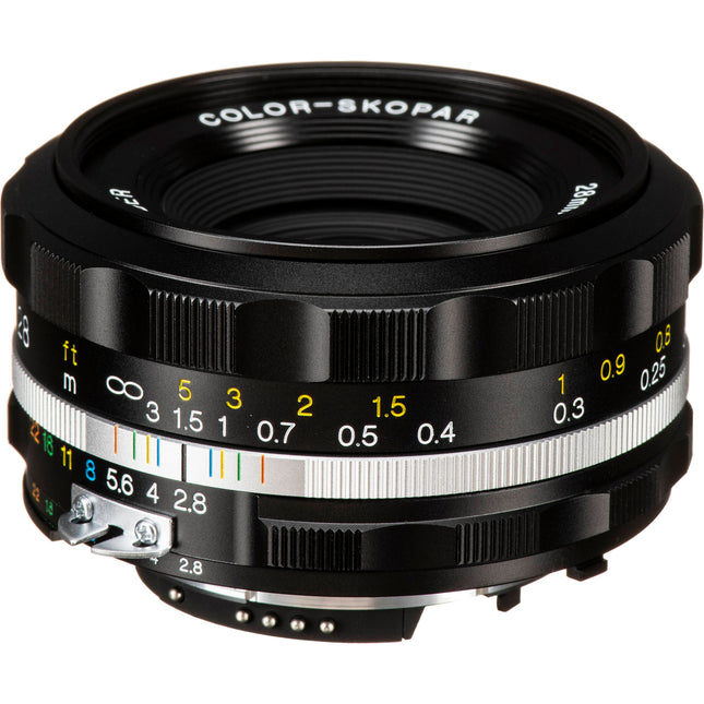 Voigtlander 28mm f/2.8 Color-Skopar SLIIs Lente para Nikon F-Mount Metalizada