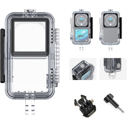 TELESIN Funda Sumergible para DJI Action 2 Hasta 45m con Vidrio Templado