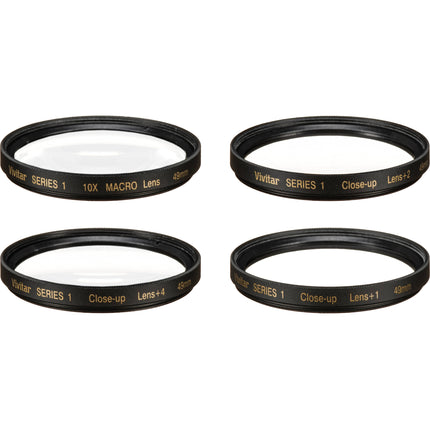 Vivitar 49mm Kit de Lentes Macro Close Up con +1 +2 +4 +10 y Funda