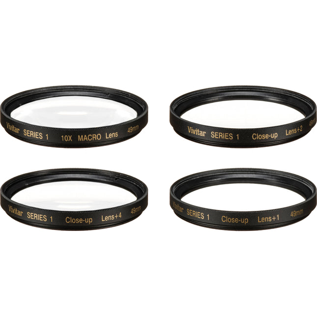 Vivitar 49mm Kit de Lentes Macro Close Up con +1 +2 +4 +10 y Funda
