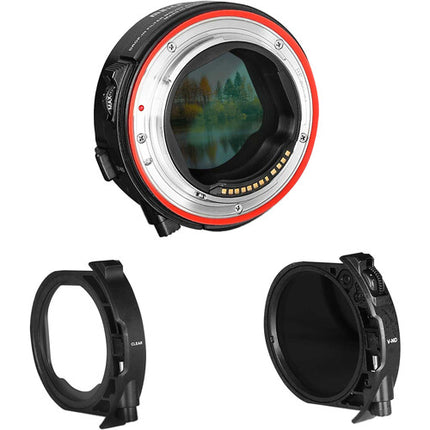Meike Adaptador de Montura EF a EOS-R con Filtro ND Variable ND3-ND500 Resistente al Polvo y Agua