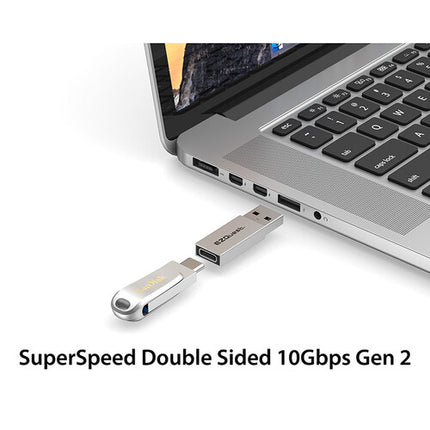 EZQuest Superspeed Gen 2 Adaptador USB-C doble cara 10Gbps 15W carga rápida