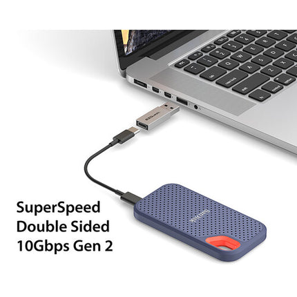 EZQuest Superspeed Gen 2 Adaptador USB-C doble cara 10Gbps 15W carga rápida