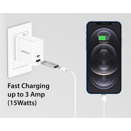 EZQuest Superspeed Gen 2 Adaptador USB-C doble cara 10Gbps 15W carga rápida