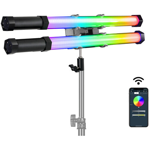 GVM BD-60 RGB Varita LED Kit de 2 Luces 21.8" 700 Lux CRI 97