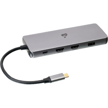 IOGEAR Dock USB Type-C 11 Puertos Triple HD Soporte 4K 60Hz Power Delivery 3.0