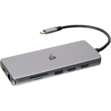 IOGEAR Dock USB Type-C 11 Puertos Triple HD Soporte 4K 60Hz Power Delivery 3.0