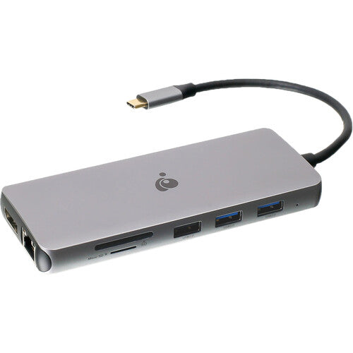 IOGEAR Dock USB Type-C 11 Puertos Triple HD Soporte 4K 60Hz Power Delivery 3.0