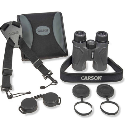 Carson 10x42 3D-Series TD-042 Binoculares 10x42 Amplio Ángulo 60° Resistente Agua Niebla