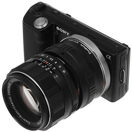 FotodioX Mount Adapter adaptador M42 a cámara Sony E enfoque infinito aluminio anodizado