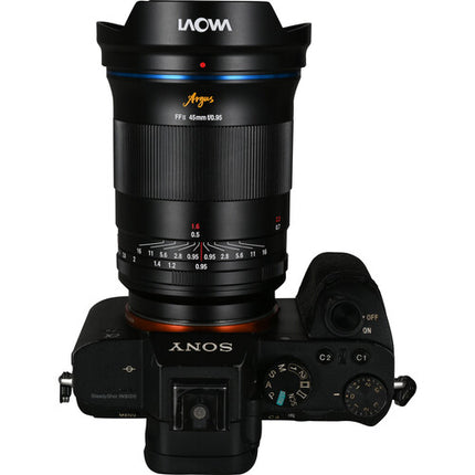 Venus Optics Laowa Argus 45mm f/0.95 lente Full Frame Sony E abertura f0.95 distancia 19.7"