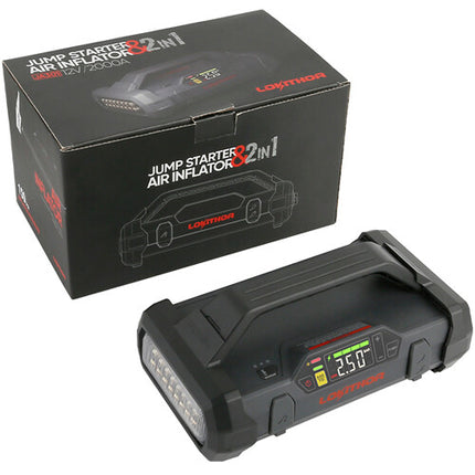 Lokithor 2000A Arrancador de Baterías Litio con Compresor 150PSI y Linterna LED