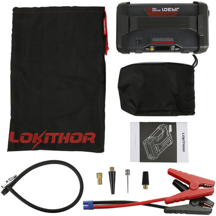 Lokithor 2000A Arrancador de Baterías Litio con Compresor 150PSI y Linterna LED