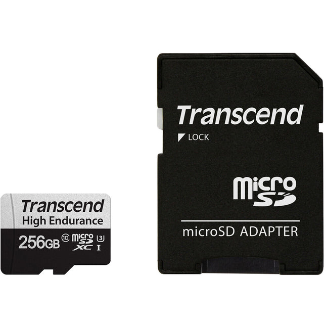 Transcend 256GB microSDXC Alta Resistencia UHS-I 100MB/s con Adaptador SD