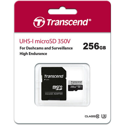 Transcend 256GB microSDXC Alta Resistencia UHS-I 100MB/s con Adaptador SD