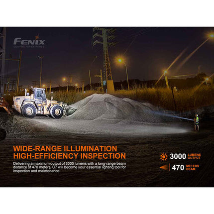 Fenix Linterna Recargable C7 3000 Lúmenes 68 Horas Batería 21700