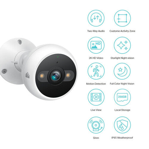 TP-Link KC420WS Kasa Cam Exterior 4MP 2560x1440 Resolución Visión Nocturna