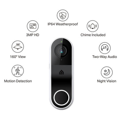 TP-Link KD110 Timbre Inteligente Video 2304x1296 160° Visión Nocturna 15'