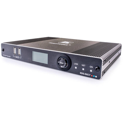 Kramer KDS-DEC7 Decodificador AVoIP para 4K60 HDMI con PoE y montaje