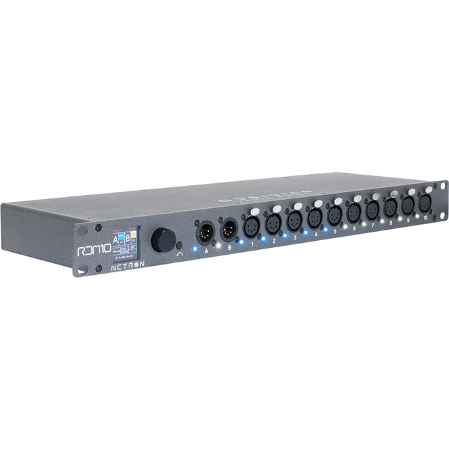 Obsidian NETRON RDM 10 Divisor DMX Híbrido 10 Salidas Nodo 2 Universos