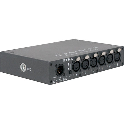 Obsidian Netron RDM 6XL Splitter DMX RDM 6 Salidas 5 Pin con Montaje en Pared