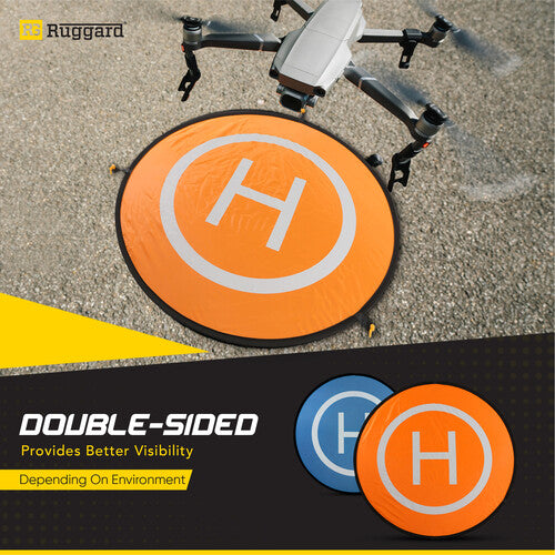 Ruggard DLP-30 Plataforma de Aterrizaje para Drones 30" Diámetro Resistente al Agua con Estaca y Bolsa