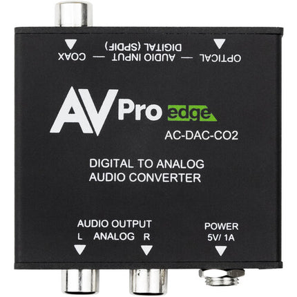 AVPro Edge Convertidor de Audio Digital a Analógico 24 Bits Compacto