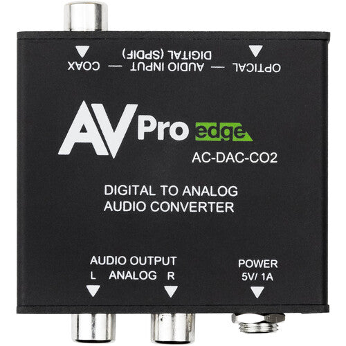 AVPro Edge Convertidor de Audio Digital a Analógico 24 Bits Compacto