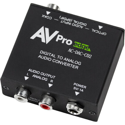 AVPro Edge Convertidor de Audio Digital a Analógico 24 Bits Compacto