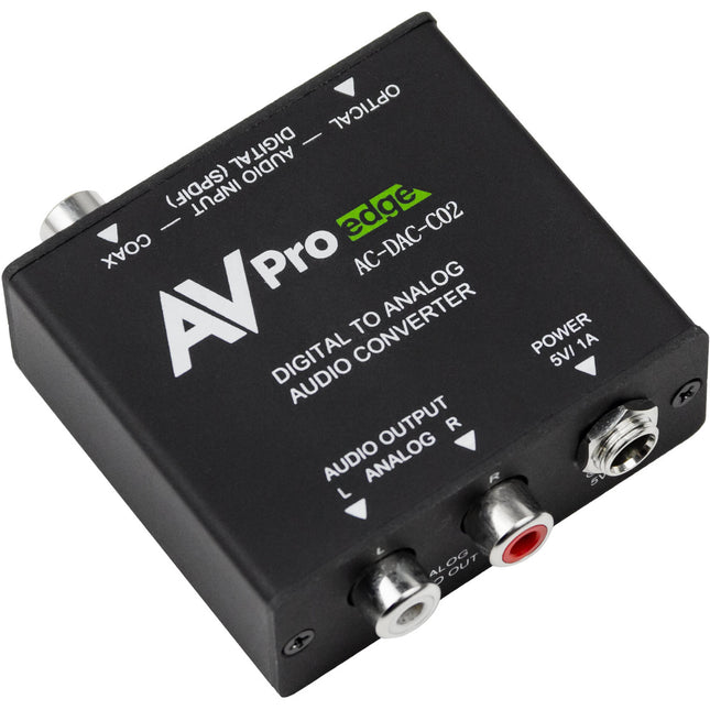 AVPro Edge Convertidor de Audio Digital a Analógico 24 Bits Compacto