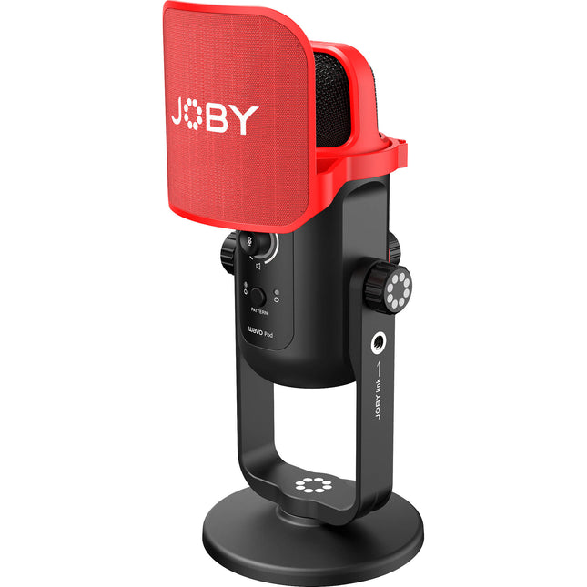 JOBY Wavo POD Micrófono USB de escritorio con filtro anti pop y cables USB tipo C y A