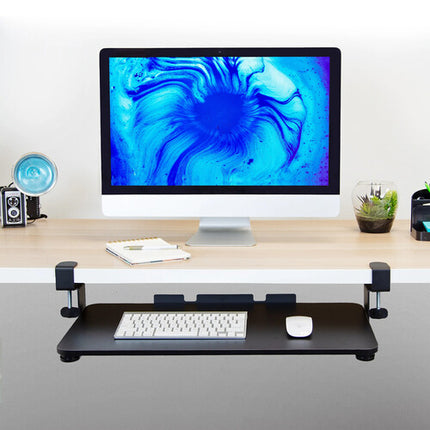 Mount-It! Bandeja Ajustable para Teclado y Ratón con Riel Antideslizante 22 cm de Profundidad
