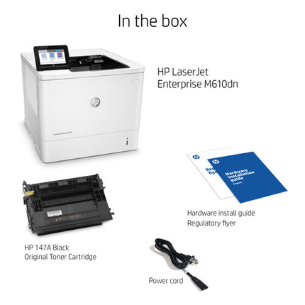 HP LaserJet Enterprise M610dn Impresora Monocromo 1200x1200 dpi 55 ppm con Doble Cara Automática