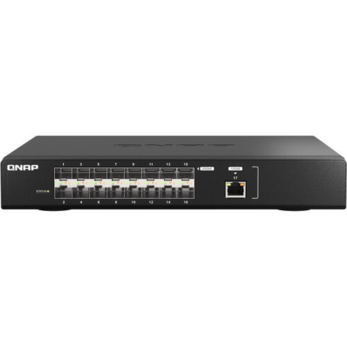QNAP QSW-M5216-1T Switch gestionado web capa 2 16 puertos 25GbE 820 Gb/s con kit rackmount
