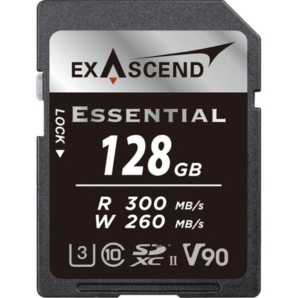 Exascend 128GB Essential Tarjeta de Memoria SDXC UHS-II 300MB/s 260MB/s