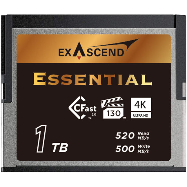 Exascend 1TB CFX Series Tarjeta de Memoria CFast 2.0 550MB/s Lectura 530MB/s Escritura