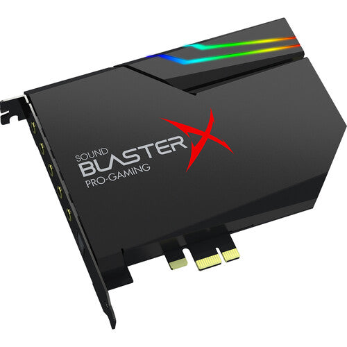 Creative Labs Sound BlasterX AE-5 Plus Tarjeta de Sonido PCIe 32-Bit 384 kHz con Tira LED 30cm
