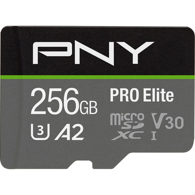 PNY 256GB PRO Elite microSDXC UHS-I Tarjeta de Memoria 100MB/s con Adaptador SD