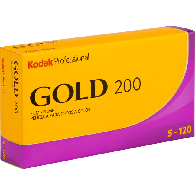 Kodak Professional Gold 200 Película Color Negativa 120 ISO 200 5-Pack