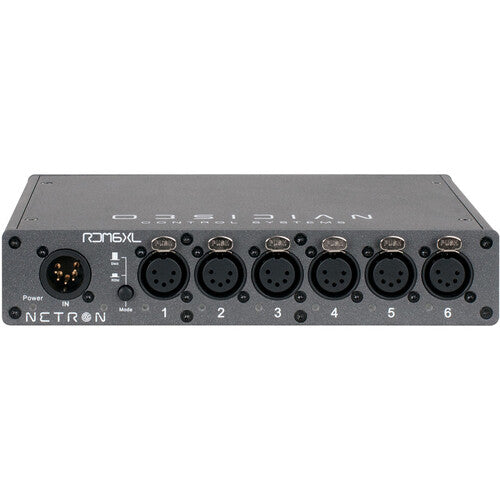 Obsidian Netron RDM 6XL Splitter DMX RDM 6 Salidas 5 Pin con Montaje en Pared