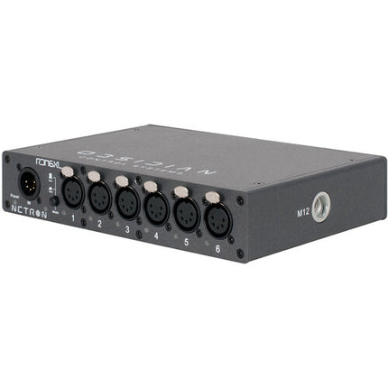 Obsidian Netron RDM 6XL Splitter DMX RDM 6 Salidas 5 Pin con Montaje en Pared