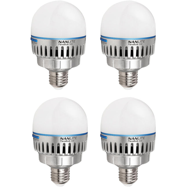 Nanlite PavoBulb 10C LED Bicolor RGBWW Kit 4 Luces 2700-7500K 10W USB-C