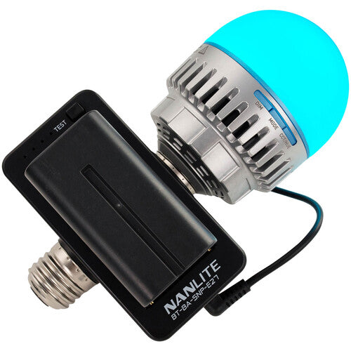 Nanlite NP-F Adaptador y Montura para Batería PavoBulb 10C USB Tipo-C indicador batería