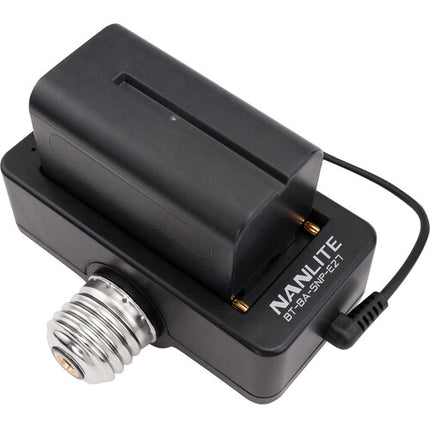 Nanlite NP-F Adaptador y Montura para Batería PavoBulb 10C USB Tipo-C indicador batería