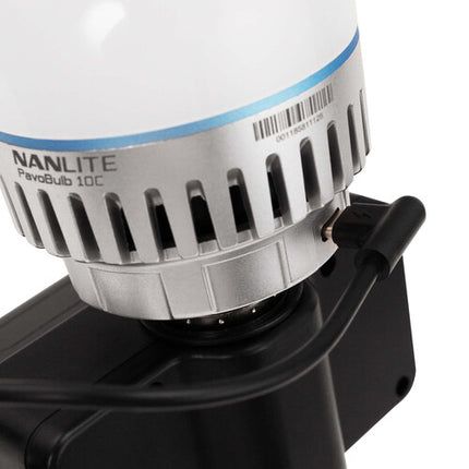Nanlite NP-F Adaptador y Montura para Batería PavoBulb 10C USB Tipo-C indicador batería