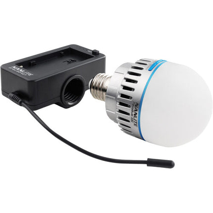Nanlite NP-F Adaptador y Montura para Batería PavoBulb 10C USB Tipo-C indicador batería