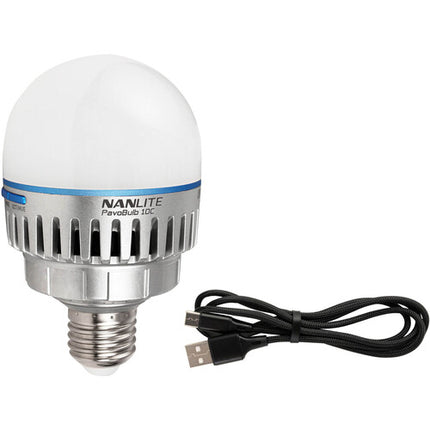 Nanlite PavoBulb 10C LED Bicolor RGBWW Kit 4 Luces 2700-7500K 10W USB-C